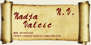 Nadja Valčić vizit kartica
